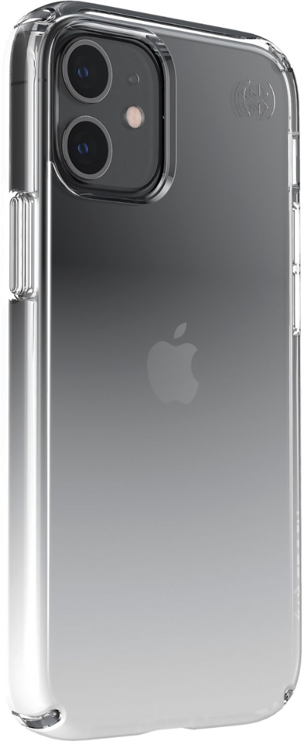 Left View: Speck - Presidio Perfect-Clear Ombre Case for Apple® iPhone® 12 Mini - Atmosphere Fade