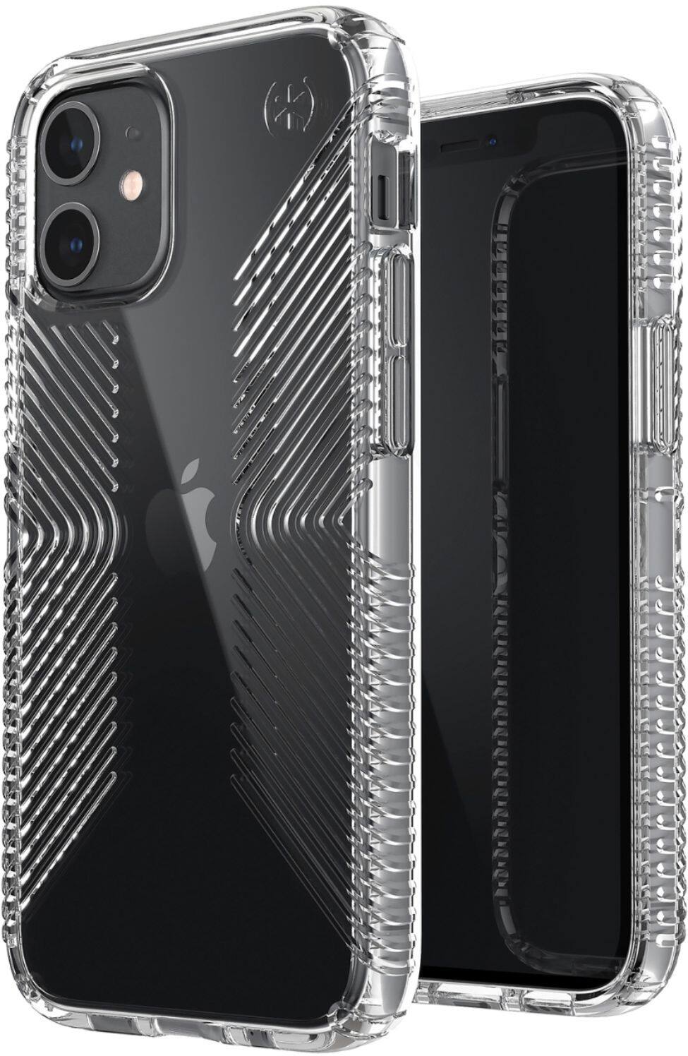Alt View 3. Speck - Presidio Perfect-Clear Grip Case for Apple® iPhone® 12 Mini - Clear.