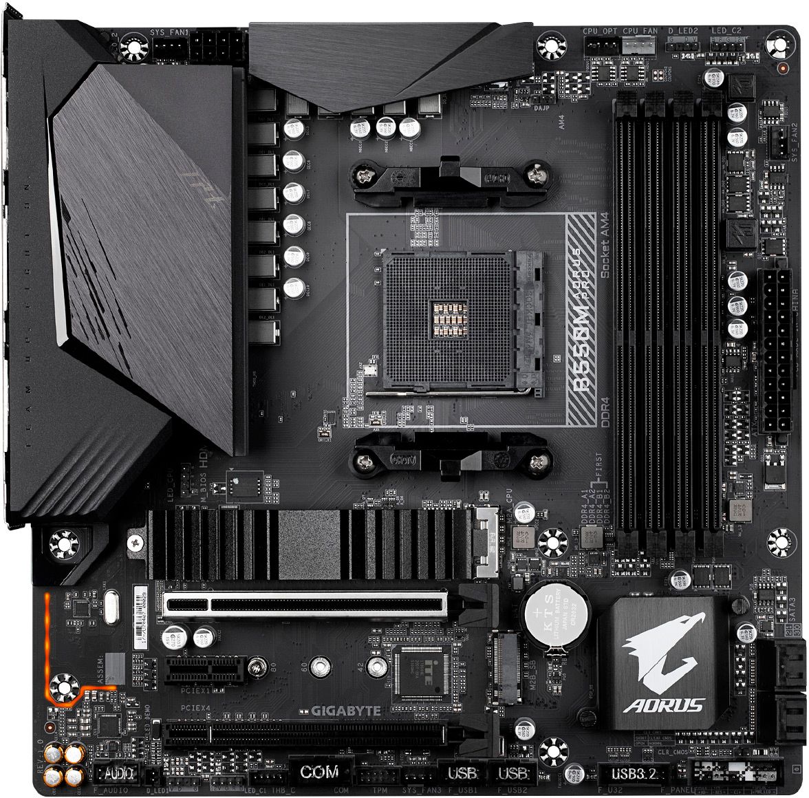 GIGABYTE B550M AORUS PRO AM4 USB 3.2 AMD Motherboard - Micro ATX - Black