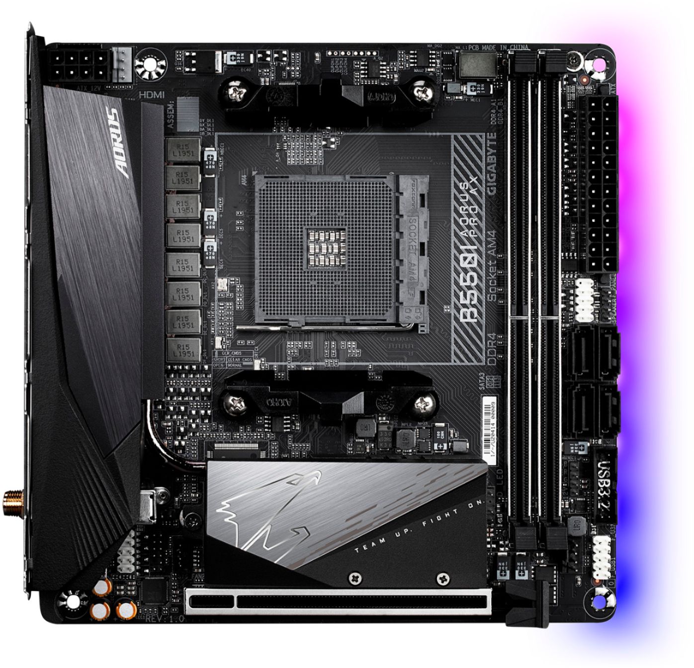Frosty Think Ours GIGABYTE B550 I AORUS PRO AX AM4 USB3.1 AMD Motherboard Small Form Factor  Black B550 I AORUS PRO AX - Best Buy