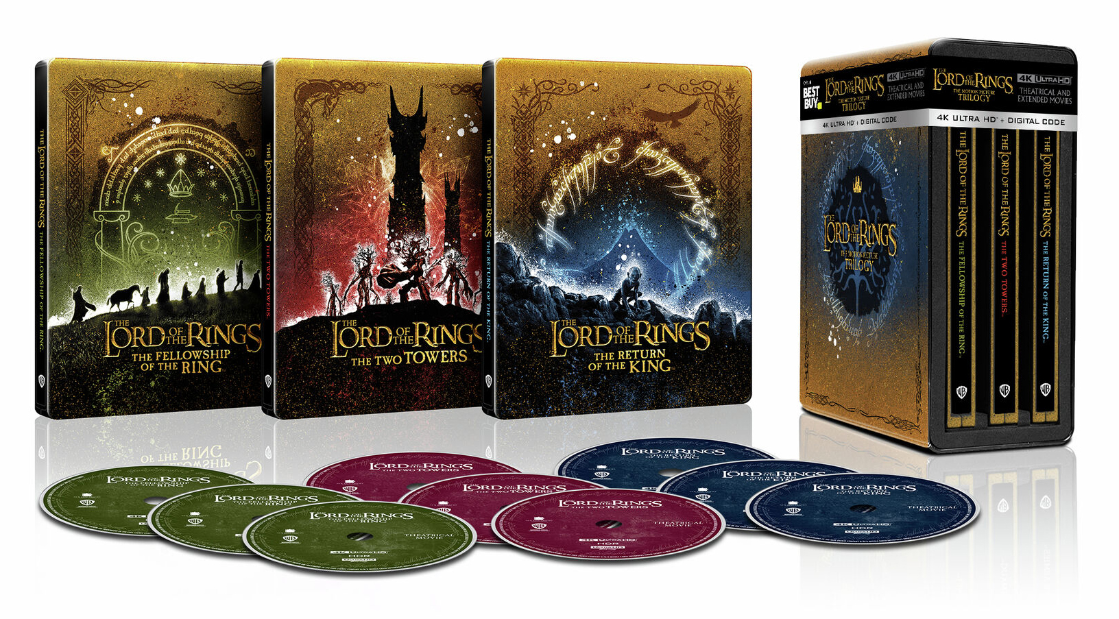 Blu Ray Il Signore degli Anelli - La Trilogia Steelbook Extended (4K Ultra  HD)