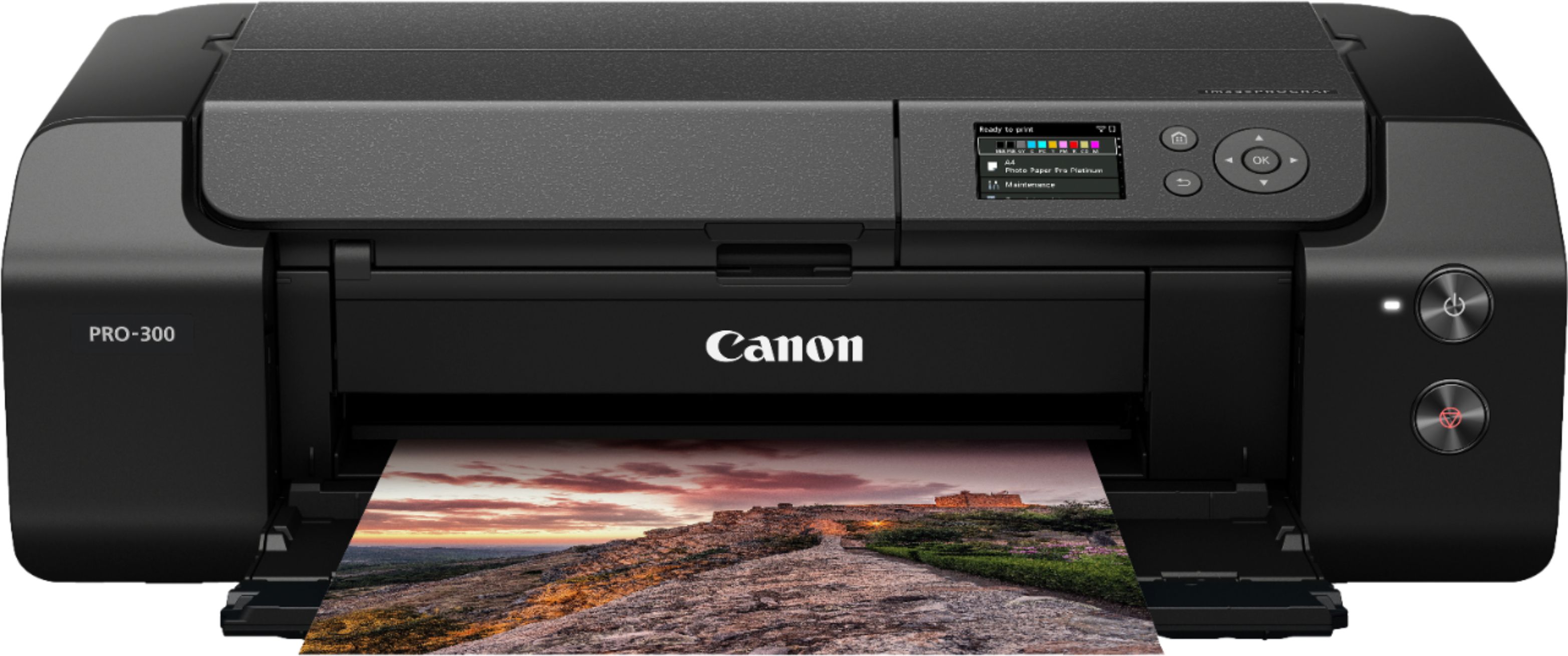 Angle View: Canon - imagePROGRAF PRO-300 Wireless Inkjet Printer - Black