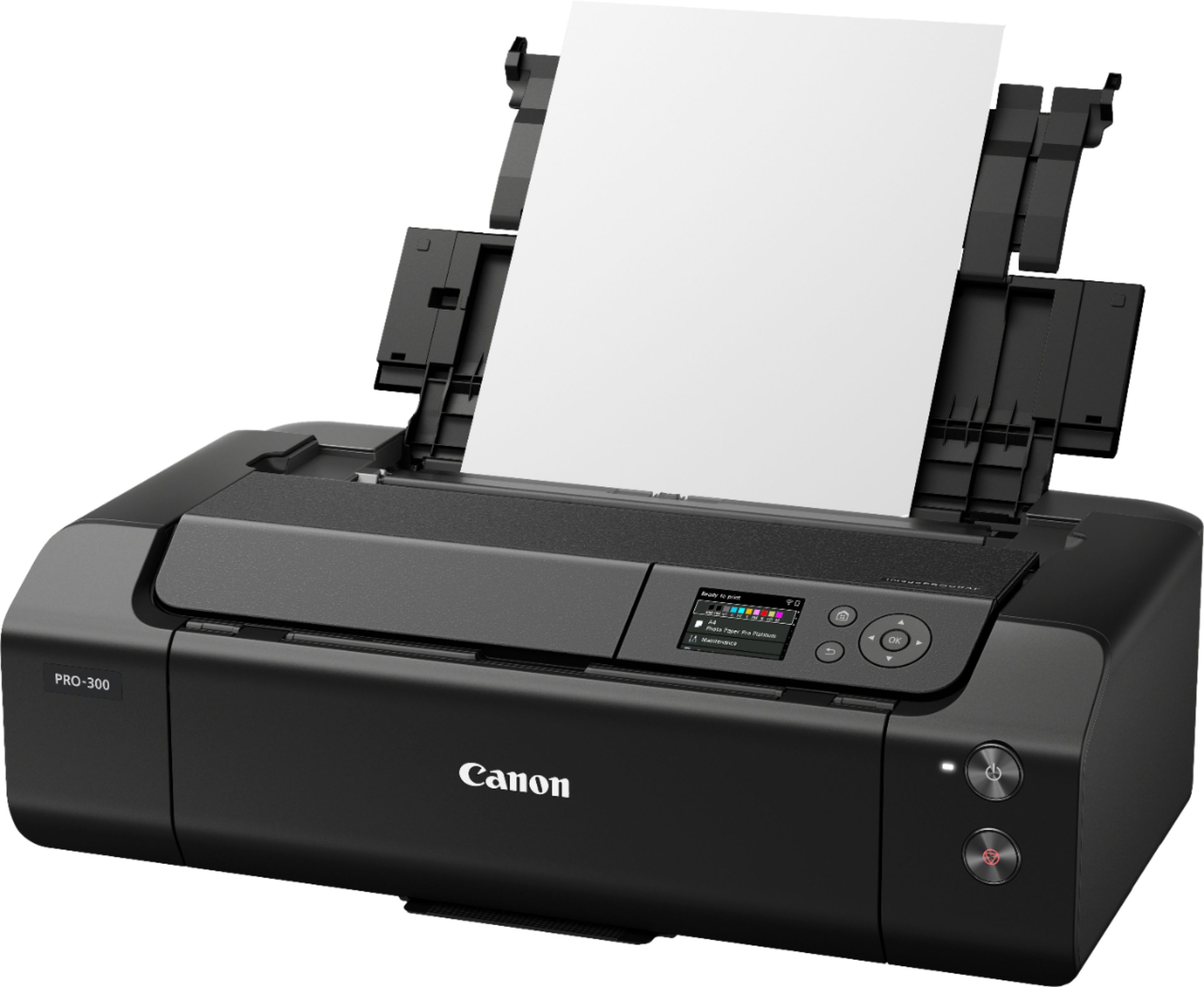 Left View: Canon - Pixma TS6420 Wireless All-In-One Inkjet Printer - White