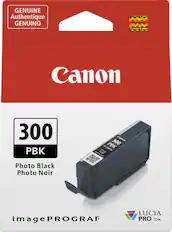 Front. Canon - PFI-300 Standard Capacity Ink Cartridge - Photo Black.
