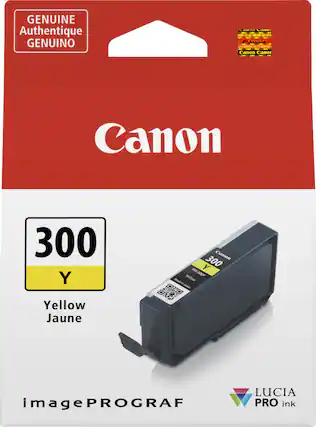Front. Canon - PFI-300 Standard Capacity Ink Cartridge - Yellow.