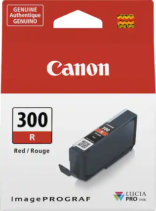 Front. Canon - PFI-300 Standard Capacity Ink Cartridge - Red.