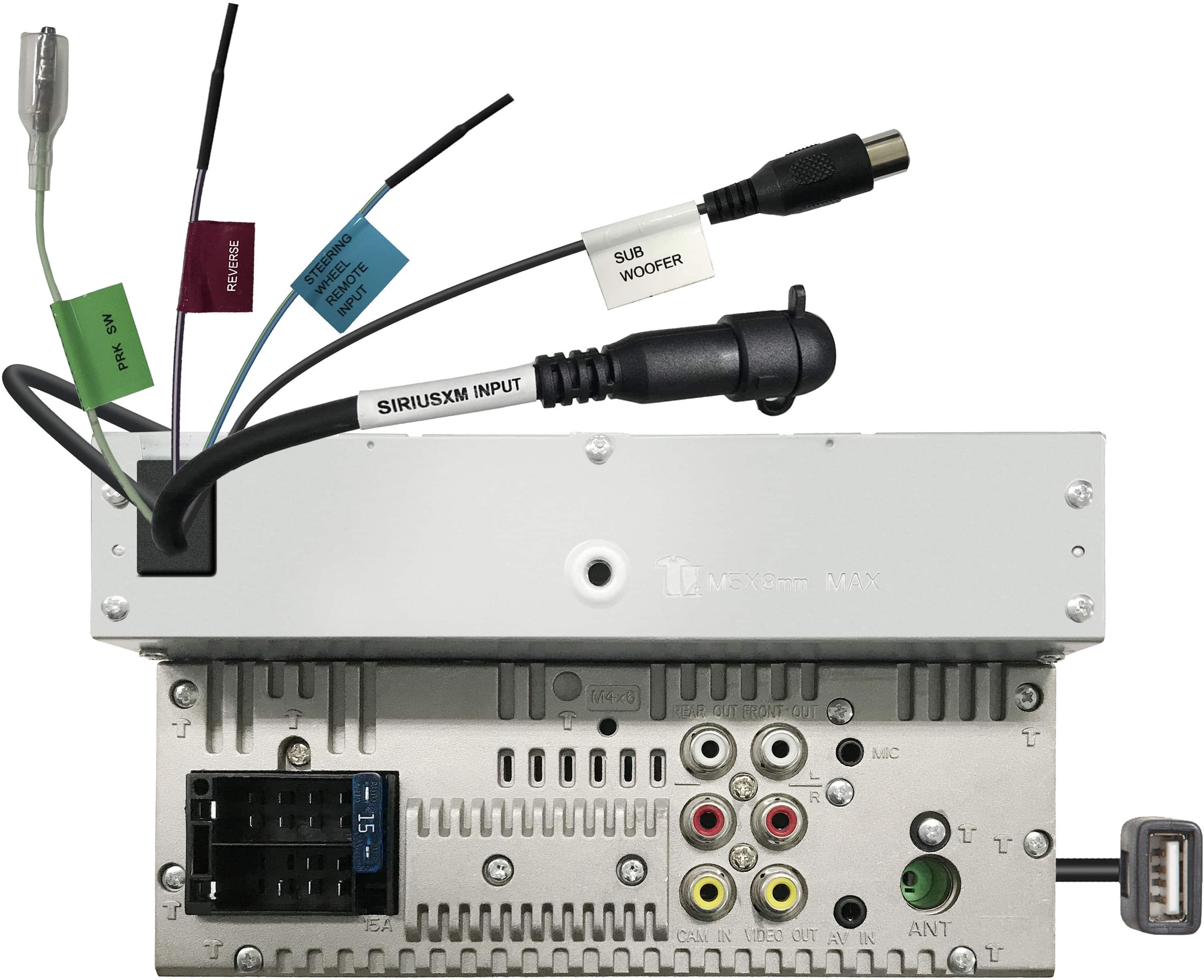 Back. Kenwood - 6.8" Android Auto & Apple CarPlay Bluetooth DVD and Digital Media (DM) Receiver and Android Screen Mirroring - Black.