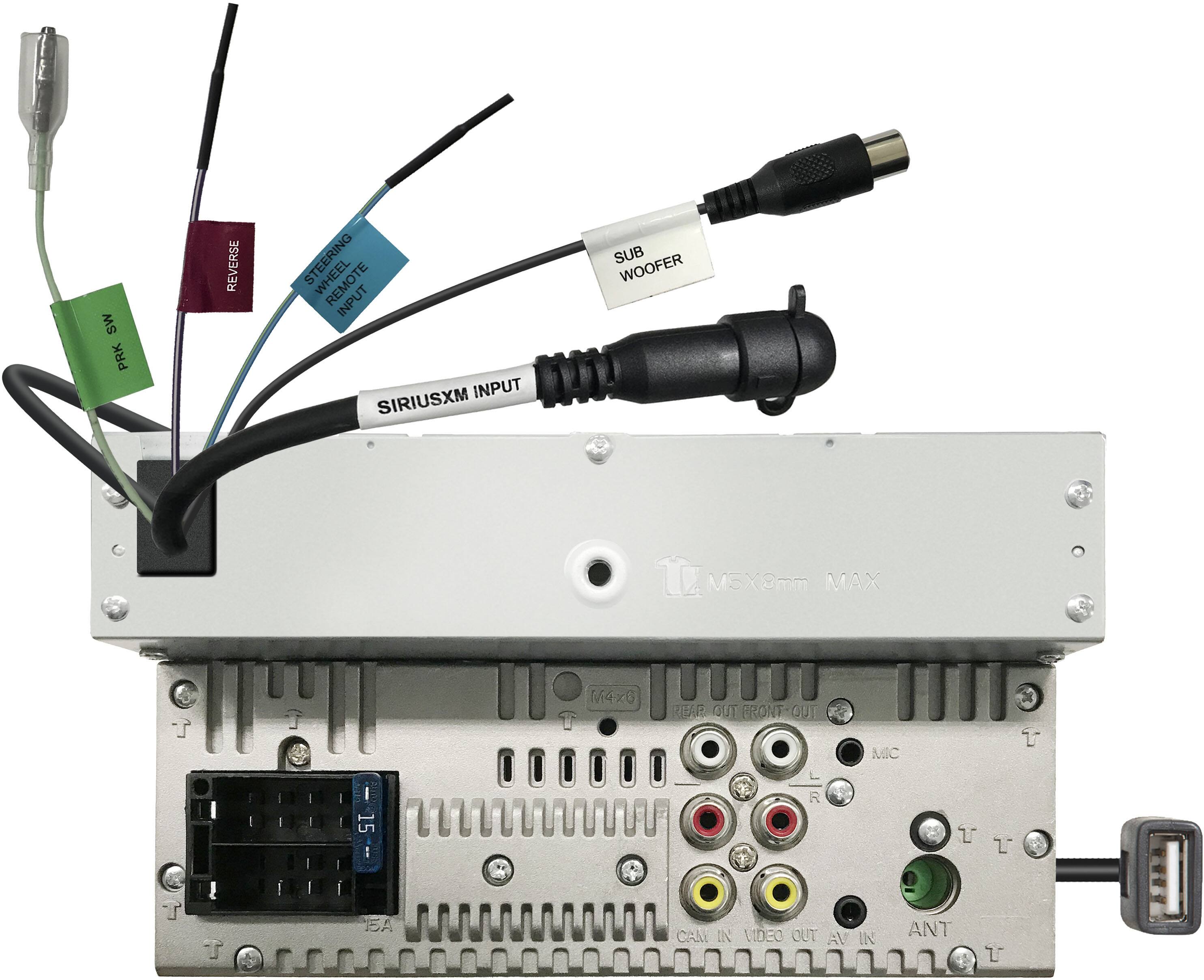 Back. Kenwood - 6.8" Android Auto & Apple CarPlay Bluetooth DVD and Digital Media (DM) Receiver and Android Screen Mirroring - Black.