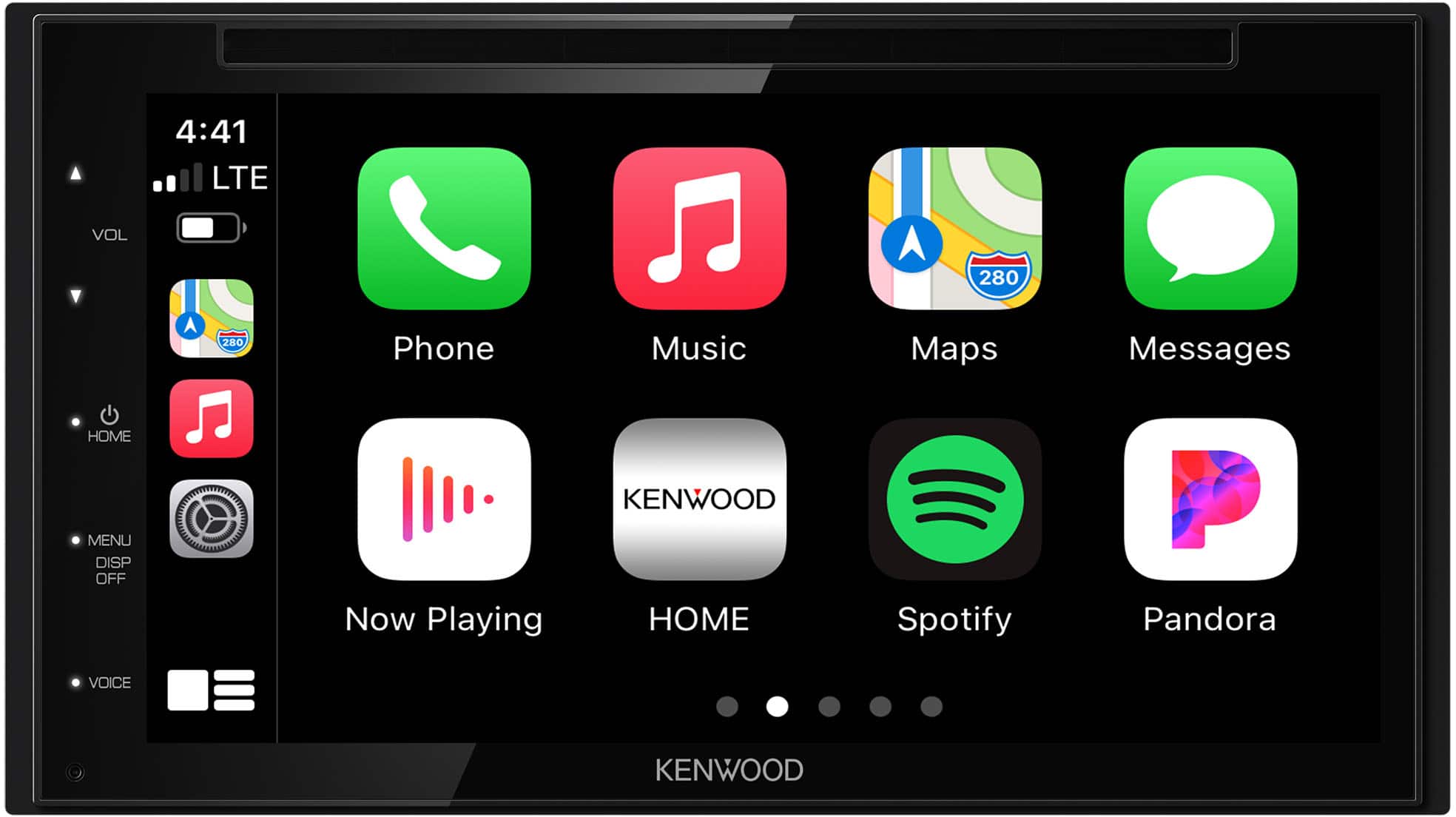 Front. Kenwood - 6.8" Android Auto & Apple CarPlay Bluetooth DVD and Digital Media (DM) Receiver and Android Screen Mirroring - Black.