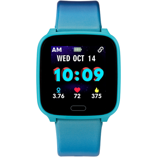 iConnect by Timex TW5M40600 Kids Active 37mm Light Blue Resin Strap Smartwatch - Blue