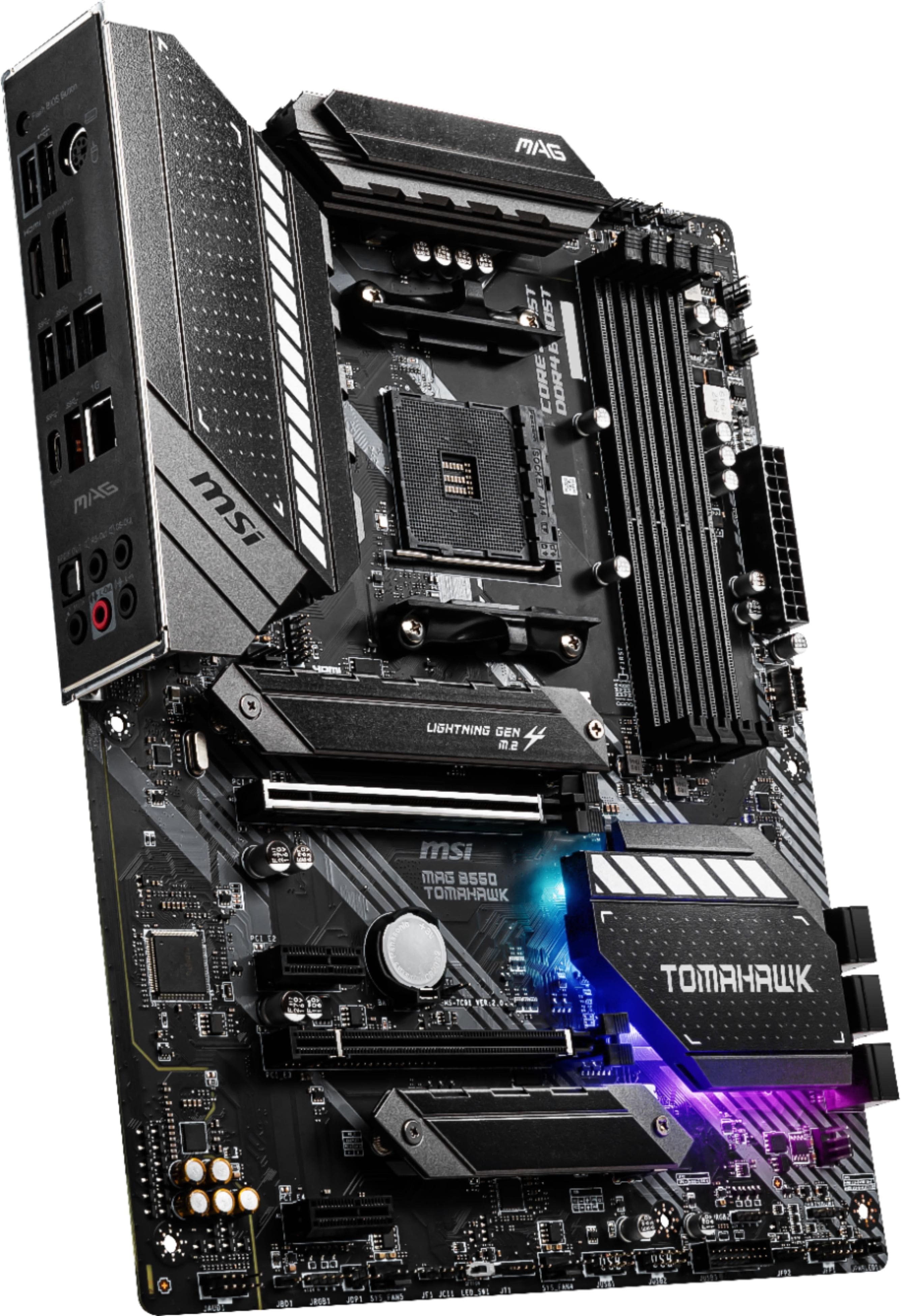 MSI - B550 TOMAHAWK (Socket AM4) USB-C Gen2 AMD ATX GAMING Motherboard