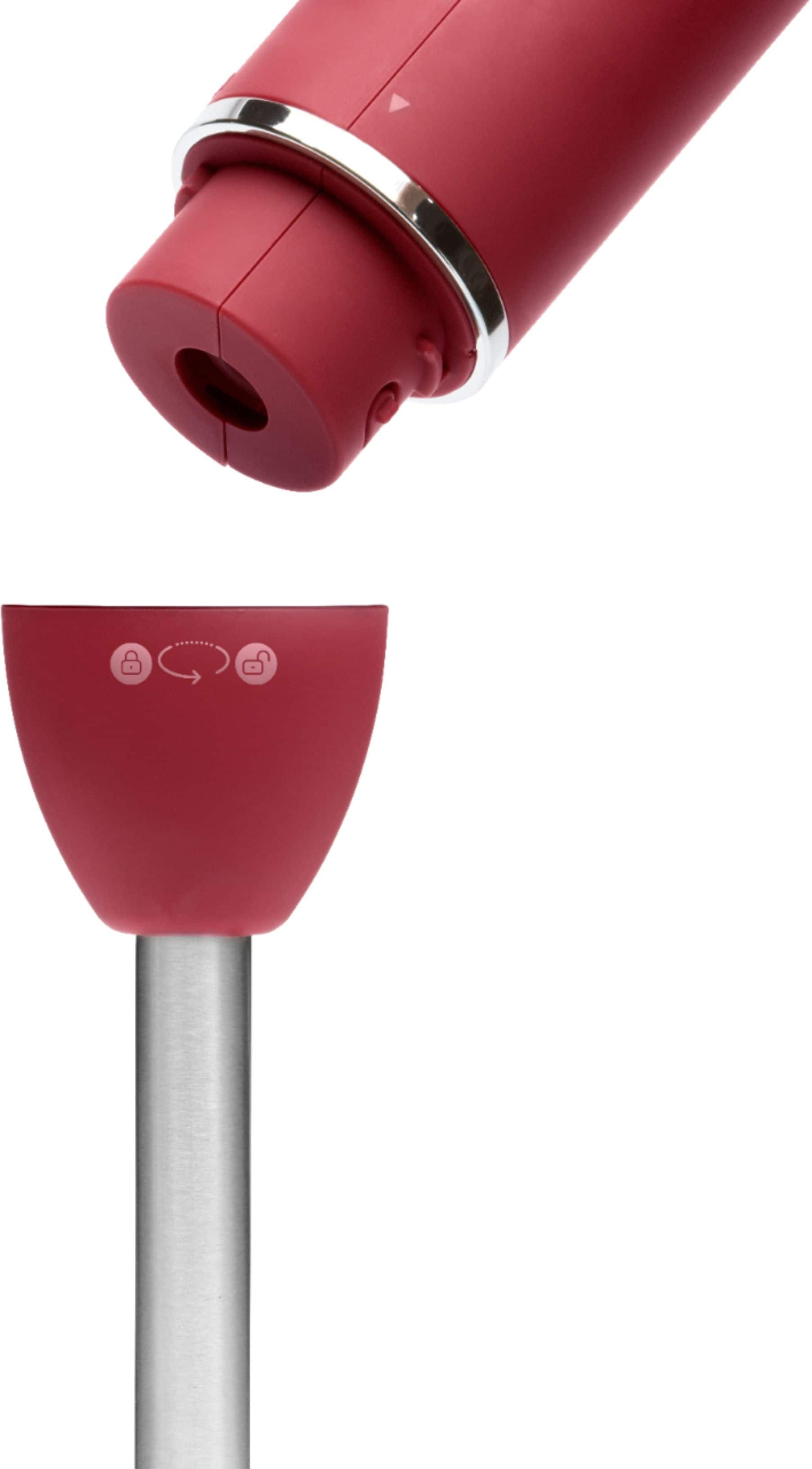 Alt View 12. Chefman - Immersion Stick Hand Blender with Stainless Steel Blades - RED.