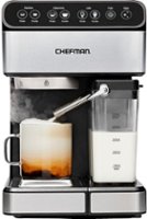 Chefman 6-in-1 Digital 15-Bar Pump Espresso Machine with Integrated Milk Frother - Stainless Steel - Front_Zoom