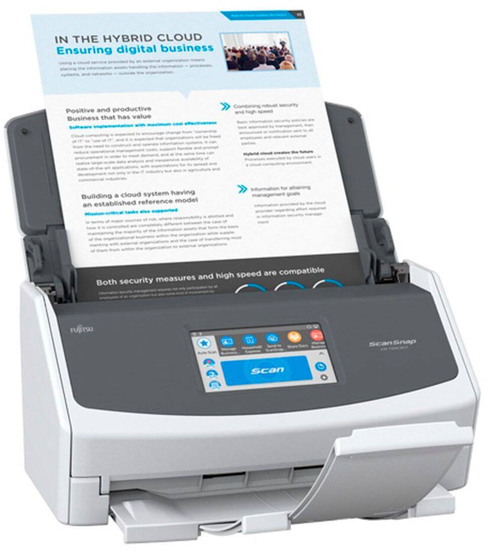 Alt View 12. Fujitsu - Fujitsu ScanSnap iX1500 Touch Screen Scanner - White.