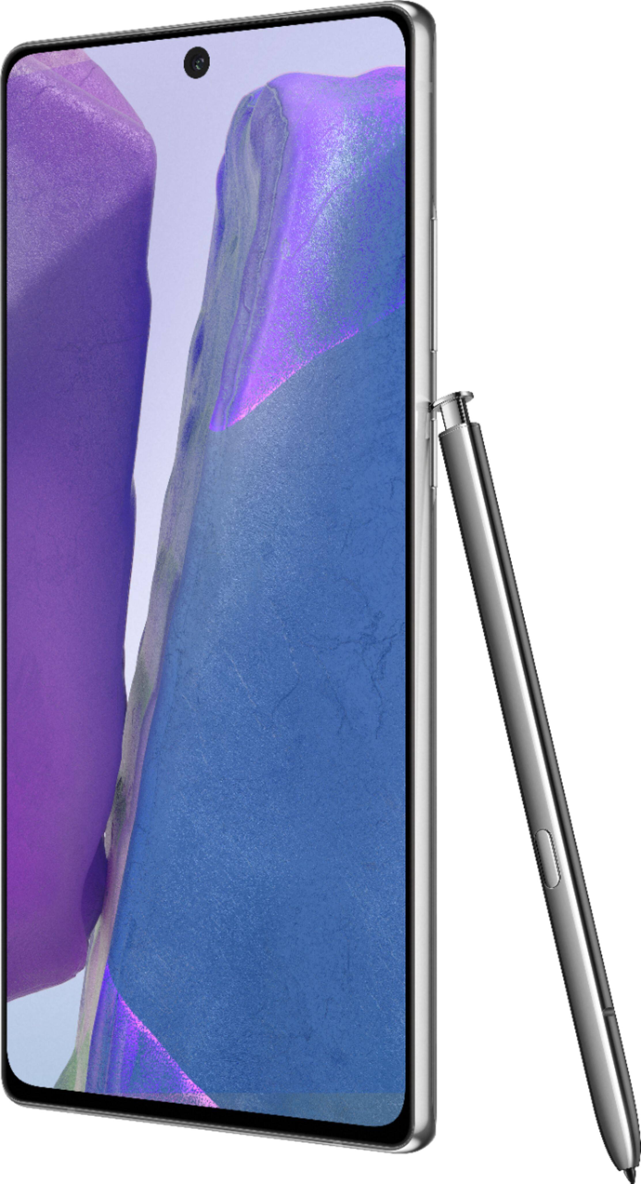 Left. Samsung - Galaxy Note20 5G 128GB (Unlocked) - Mystic Gray.