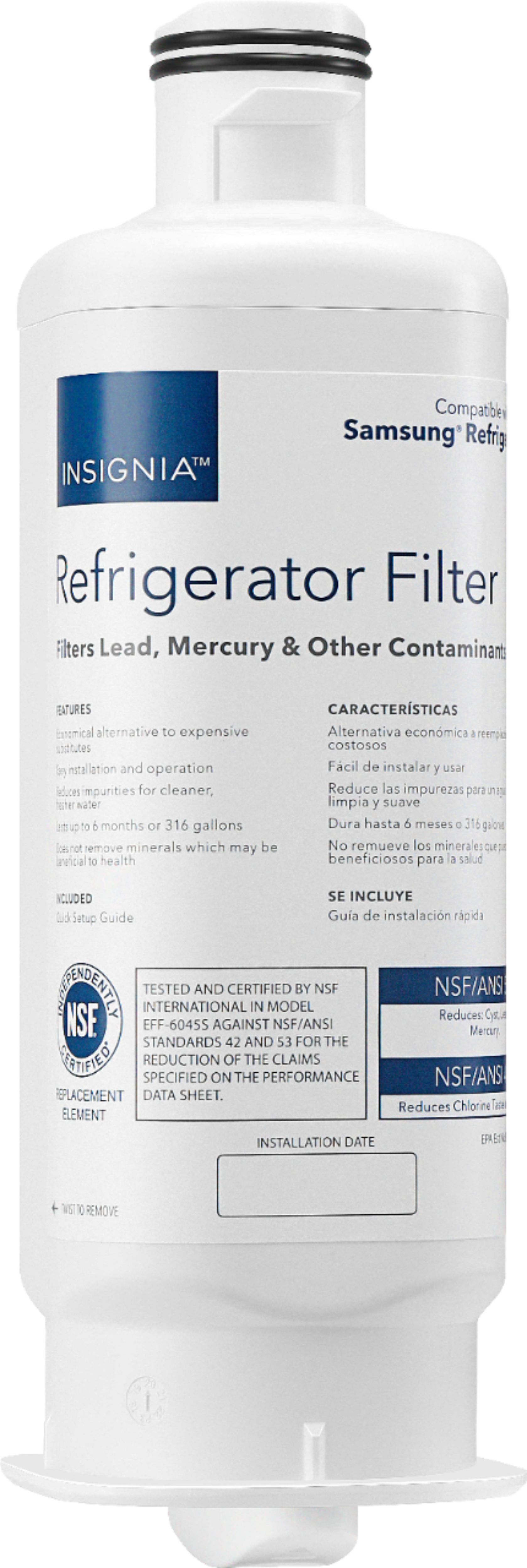 Insignia™ - NSF 42/53 Water Filter Replacement for Samsung HAF-QIN - White