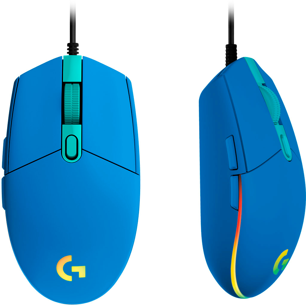 8,000 DPI - Buy Wired sensor 910-005792 G203 Gaming Logitech Blue Optical with Mouse LIGHTSYNC Best