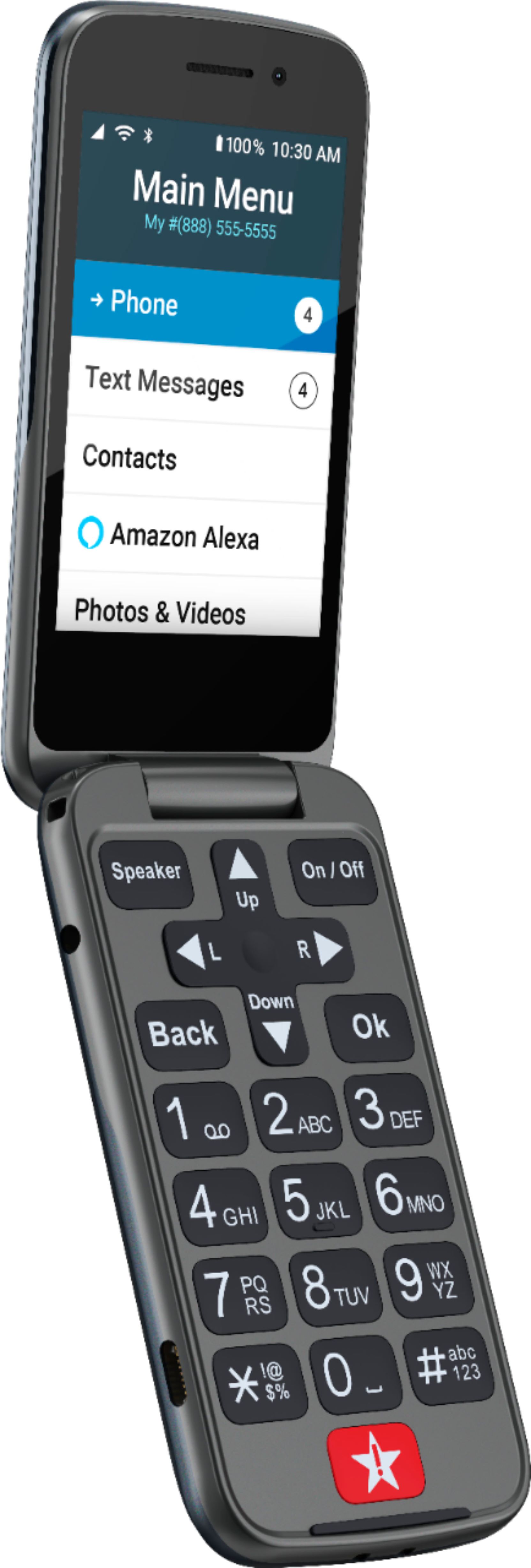Greatcall Lively Flip Cell Phone For Seniors Gray From The Makers Of Jitterbug Gray