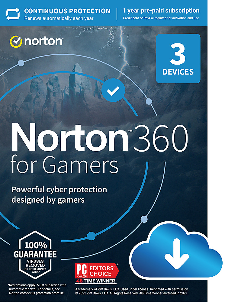 NortonLifeLock - 360 for Gamers (3-Device) (1-Year Subscription) [Digital]