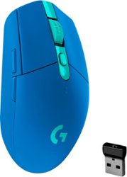Logitech - G305 LIGHTSPEED Wireless Optical 6 Programmable Button Gaming Mouse with 12,000 DPI HERO Sensor - Blue - Front_Zoom