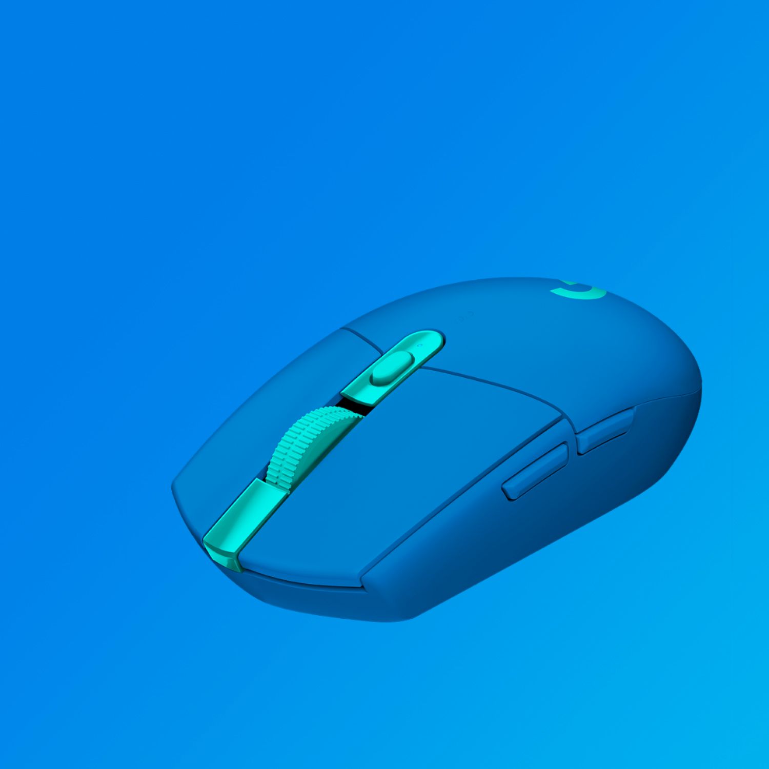 Left View: Logitech - G305 LIGHTSPEED Wireless Optical 6 Programmable Button Gaming Mouse with 12,000 DPI HERO Sensor - Blue