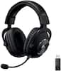 Front. Logitech - G PRO X Wireless Over-the-Ear Gaming Headset for Windows - Black.