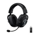 Front. Logitech - G PRO X Wireless Gaming Headset for PC - Black.