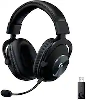 Logitech - G PRO X Wireless Over-the-Ear Gaming Headset for Windows - Black - Front_Zoom