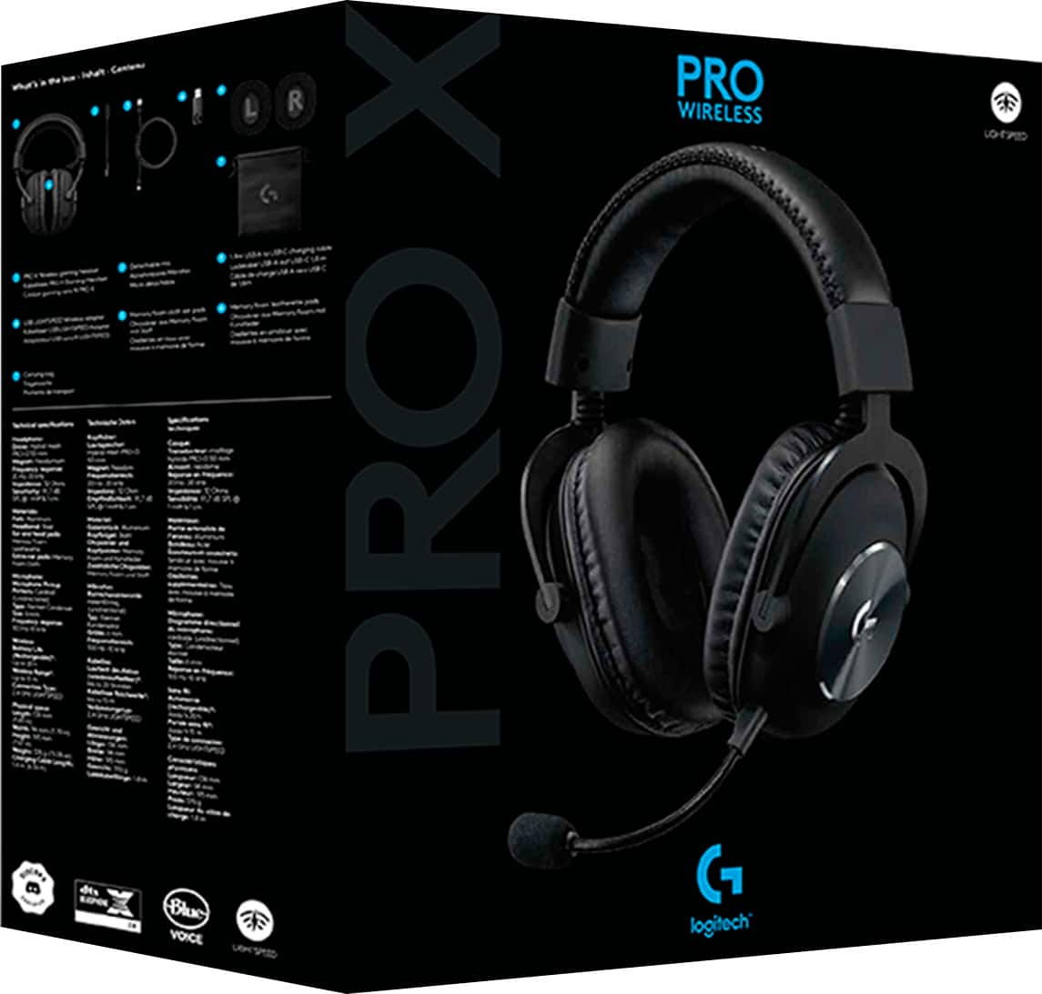 Logitech G PRO X Wireless Gaming Headset for PC Black 981-000906