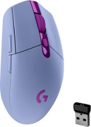 Logitech - G305 LIGHTSPEED Wireless Optical 6 Programmable Button Gaming Mouse with 12,000 DPI HERO Sensor - Lilac - Front_Zoom
