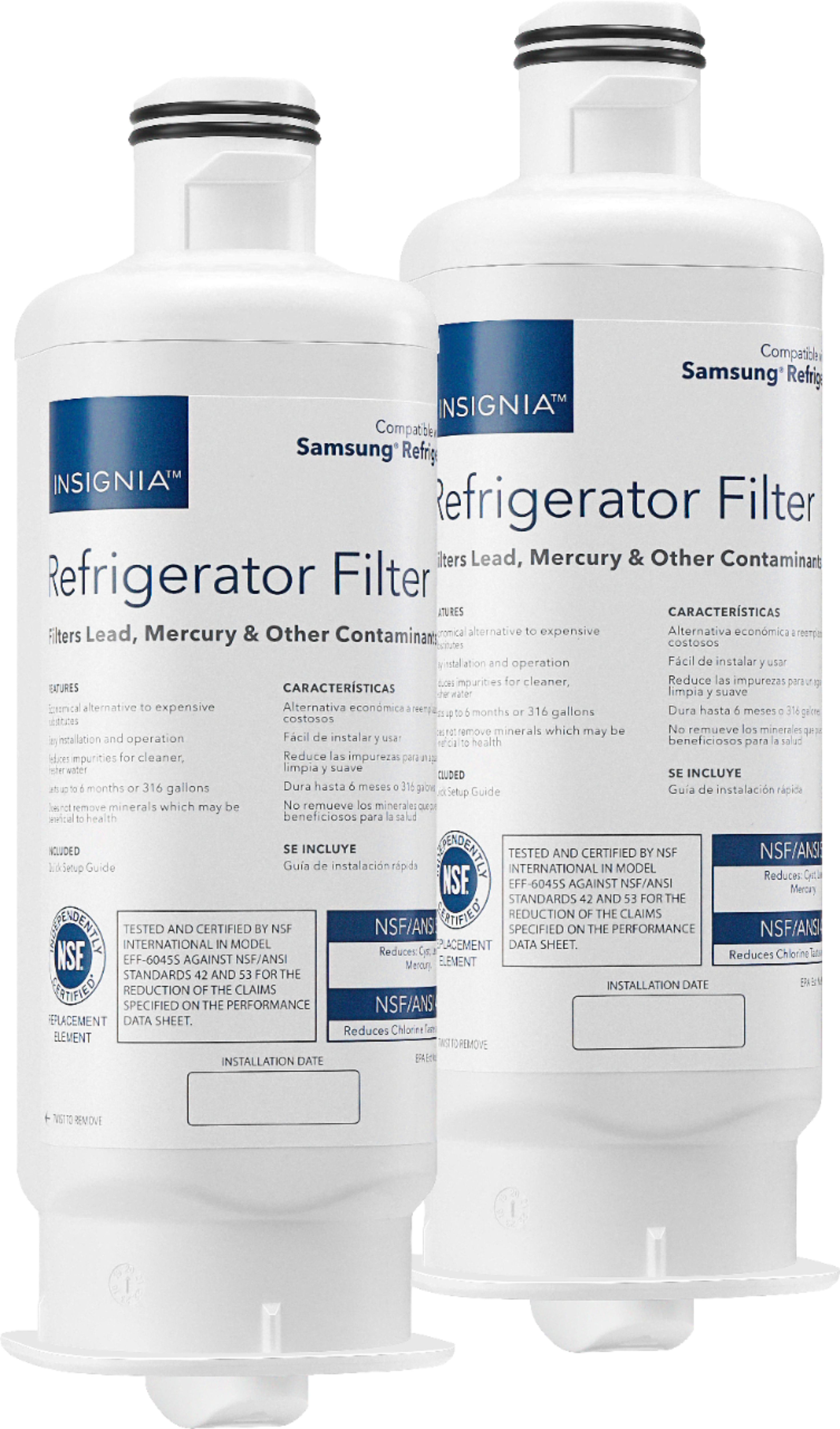 Insignia™ - NSF 42/53 Water Filter Replacement for Samsung HAF-QIN (2 Pack) - White