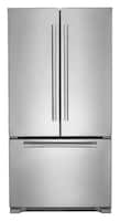 JennAir - RISE 21.9 Cu. Ft. French Door Counter-Depth Refrigerator with Gourmet Bay drawer and TriSensor Climate Control - Stainless Steel - Front_Zoom