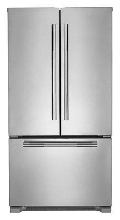 JennAir - RISE 21.9 Cu. Ft. French Door Counter-Depth Refrigerator with Gourmet Bay drawer and TriSensor Climate Control - Stainless Steel