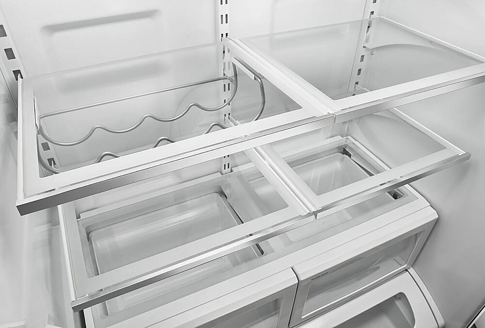 Alt View 15. JennAir - RISE 21.9 Cu. Ft. French Door Counter-Depth Refrigerator with Gourmet Bay drawer and TriSensor Climate Control - Stainless Steel.