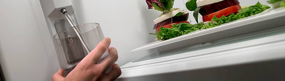 Alt View 2. JennAir - RISE 21.9 Cu. Ft. French Door Counter-Depth Refrigerator with Gourmet Bay drawer and TriSensor Climate Control - Stainless Steel.