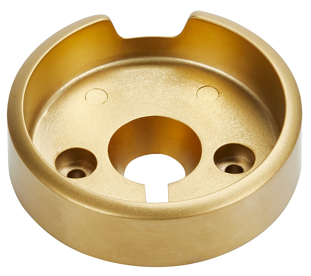 JennAir - Control Knob Bezel for Range Surface/Grille - Brass - Front_Zoom
