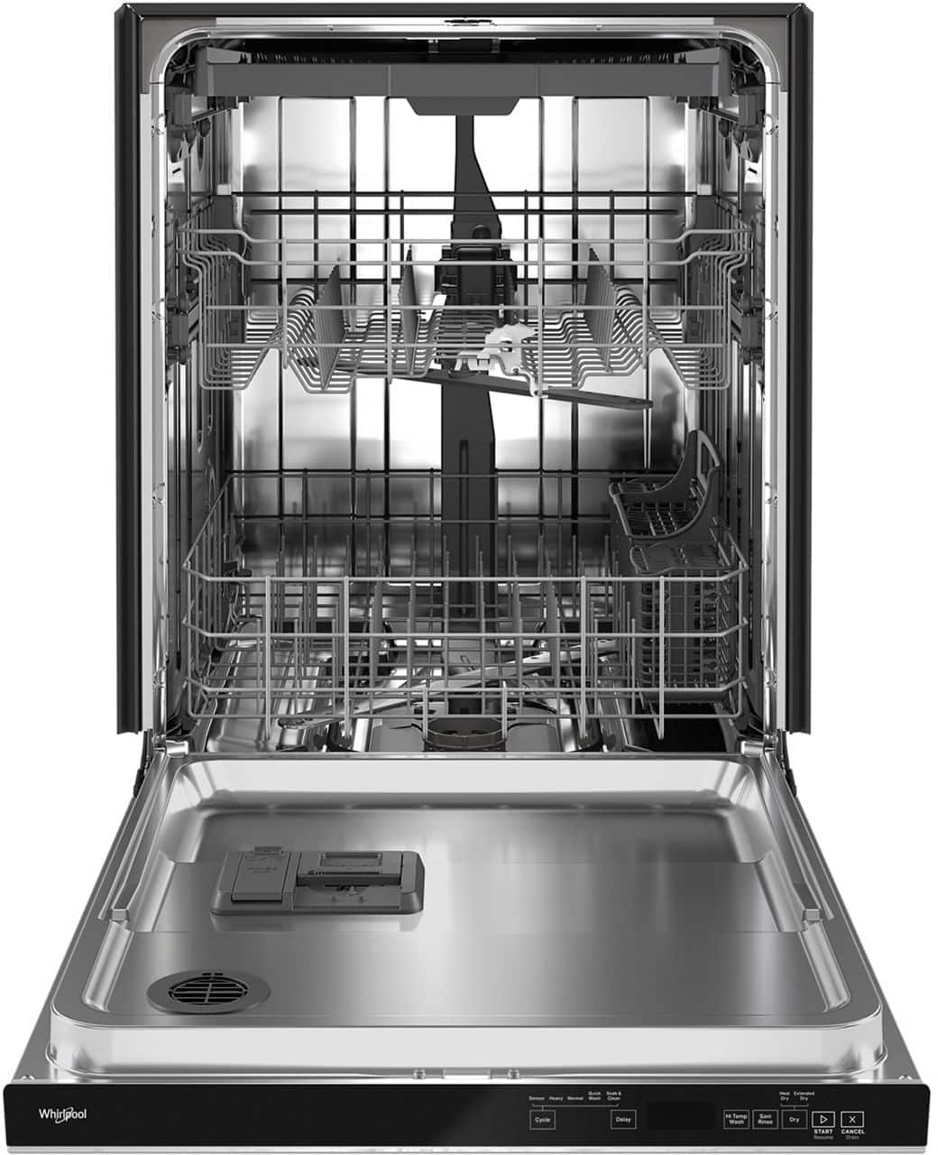 Alt View 1. Whirlpool - 24" Top Control Built-In Dishwasher with Stainless Steel Tub, Large Capacity, 3rd Rack, 47 dBA - Black Stainless Steel.