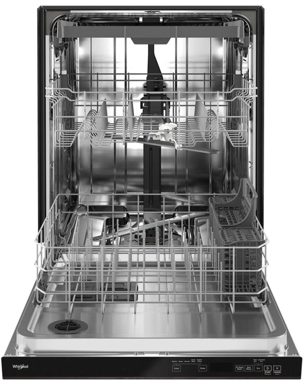 Alt View 2. Whirlpool - 24" Top Control Built-In Dishwasher with Stainless Steel Tub, Large Capacity, 3rd Rack, 47 dBA - Black Stainless Steel.