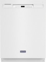 Maytag - 24" Front Control Built-In Dishwasher with Stainless Steel Tub, Dual Power Filtration, 50 dBA - White - Front_Zoom