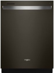 Whirlpool - 24" Top Control Built-In Stainless Steel Tub Dishwasher with 3rd Rack and 47 dBA - Black Stainless with PrintShield Finish - Front_Zoom