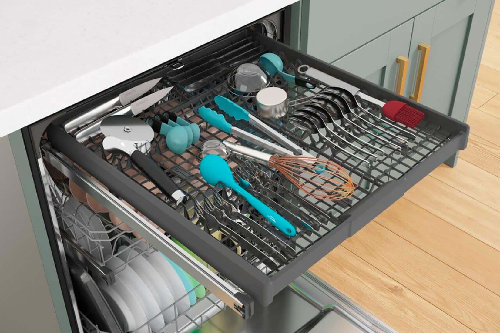 Alt View 17. Whirlpool - 24" Top Control Built-In Stainless Steel Tub Dishwasher with 3rd Rack, FingerPrint Resistant, and 47 dBA - Stainless Steel.