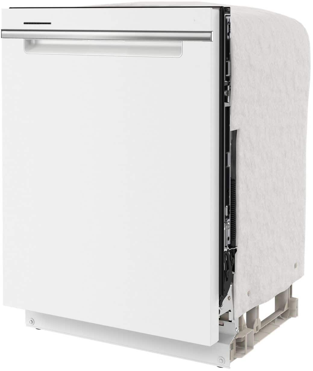 Angle View: Whirlpool - 24" Top Control Built-In Stainless Steel Tub Dishwasher with 3rd Rack and 47 dBA - White