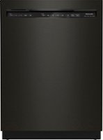 KitchenAid - 24" Front Control Built-In Dishwasher with Stainless Steel Tub, PrintShield Finish, 3rd Rack, 39 dBA - Black Stainless Steel - Front_Zoom