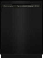 KitchenAid - 24" Front Control Built-In Dishwasher with Stainless Steel Tub, ProWash Cycle, 3rd Rack, 39 dBA - Black - Front_Zoom