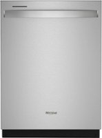 Whirlpool - 24" Top Control Built-In Dishwasher with Stainless Steel Tub, Large Capacity, 3rd Rack, 47 dBA - Stainless steel - Front_Zoom