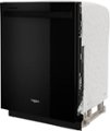 Angle Zoom. Whirlpool - 24" Top Control Built-In Dishwasher with Stainless Steel Tub, Large Capacity, 3rd Rack, 47 dBA - Black.