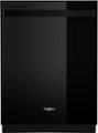 Front Zoom. Whirlpool - 24" Top Control Built-In Dishwasher with Stainless Steel Tub, Large Capacity, 3rd Rack, 47 dBA - Black.