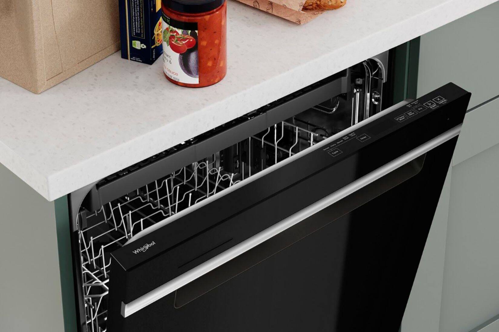Alt View 20. Whirlpool - 24" Top Control Built-In Stainless Steel Dishwasher with 3rd Rack and 47 dBA - Black.