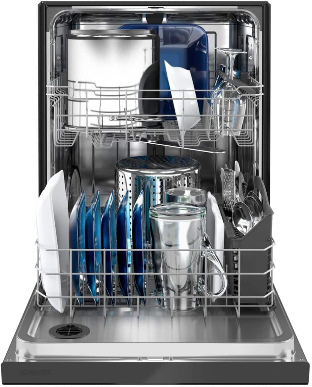 Alt View 13. Maytag - 24" Front Control Built-In Dishwasher with Stainless Steel Tub, Dual Power Filtration, 50 dBA - Black.
