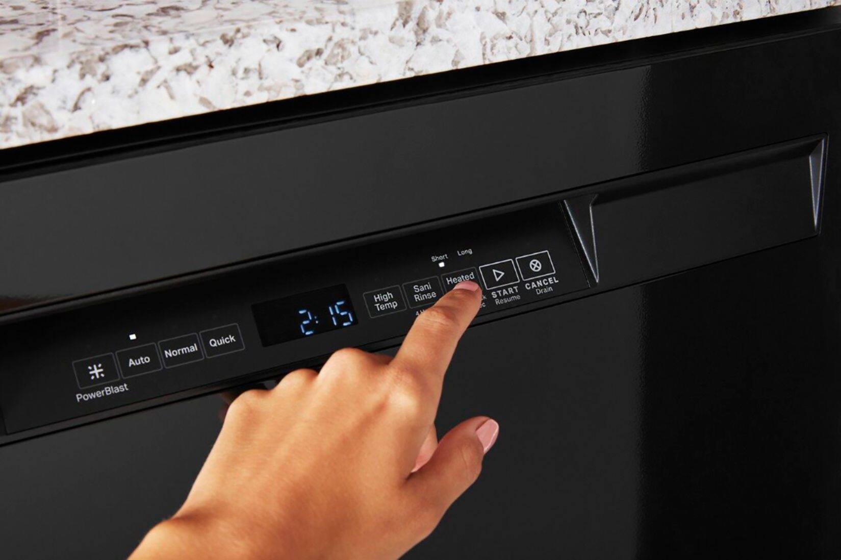 Alt View 22. Maytag - 24" Front Control Built-In Dishwasher with Stainless Steel Tub, Dual Power Filtration, 50 dBA - Black.